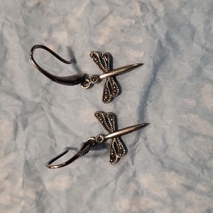 EUC Marcasite Dragonfly Earrings